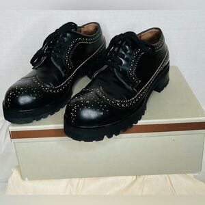 Marni Black Wing Tip Oxfords w/ Lug soles, Sz 40